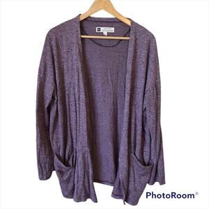 MEC Purple Oversized Open Cardigan With Pockets Woman’s Size Large